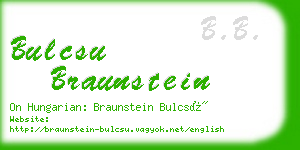 bulcsu braunstein business card